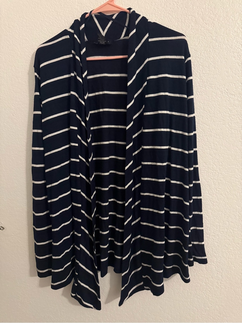 Grace Navy and White Striped Women Jeans Top